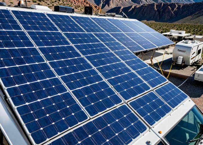 RV solar panel installation and electrical upgrade